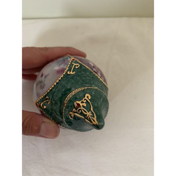 Bradford Editions Ornaments Lena Liu's Hummingbird Green Heirloom Porcelain - Picture 5 of 6